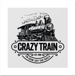 Crazy Train: Rock and Roll Steam Engine Posters and Art